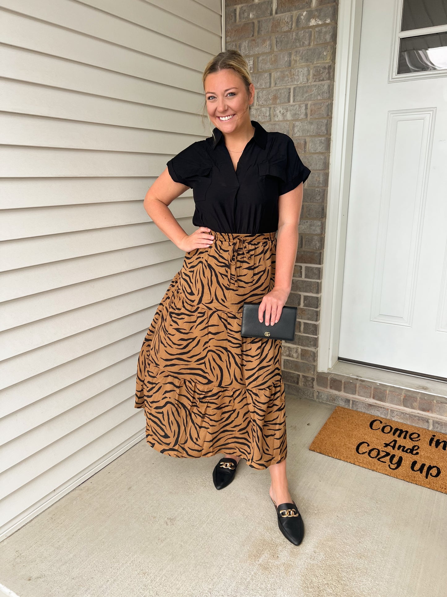 Wilder Tiger Midi Skirt