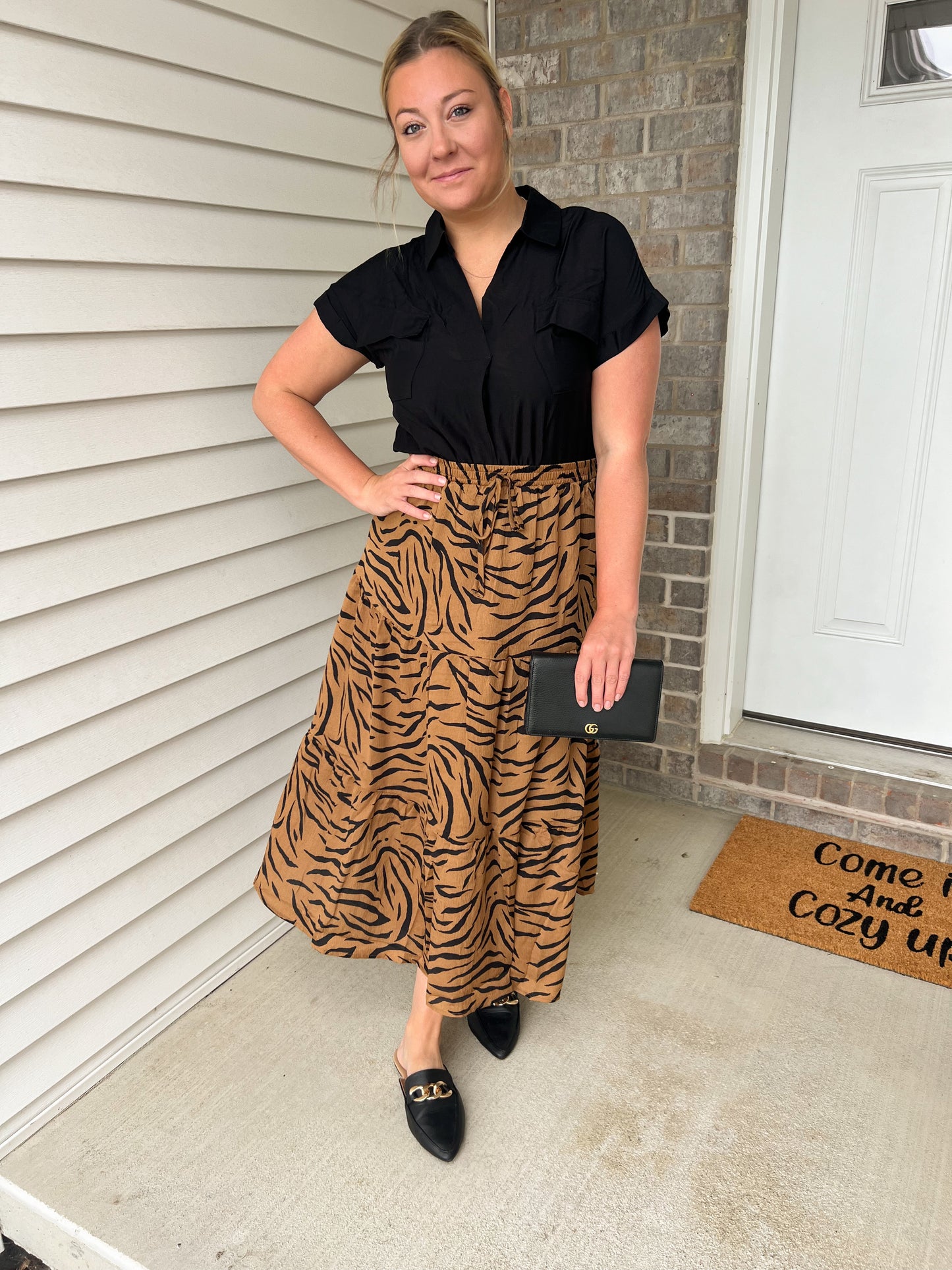 Wilder Tiger Midi Skirt