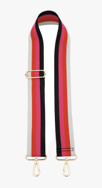 Striped Guitar Strap - Multi-Fuchsia